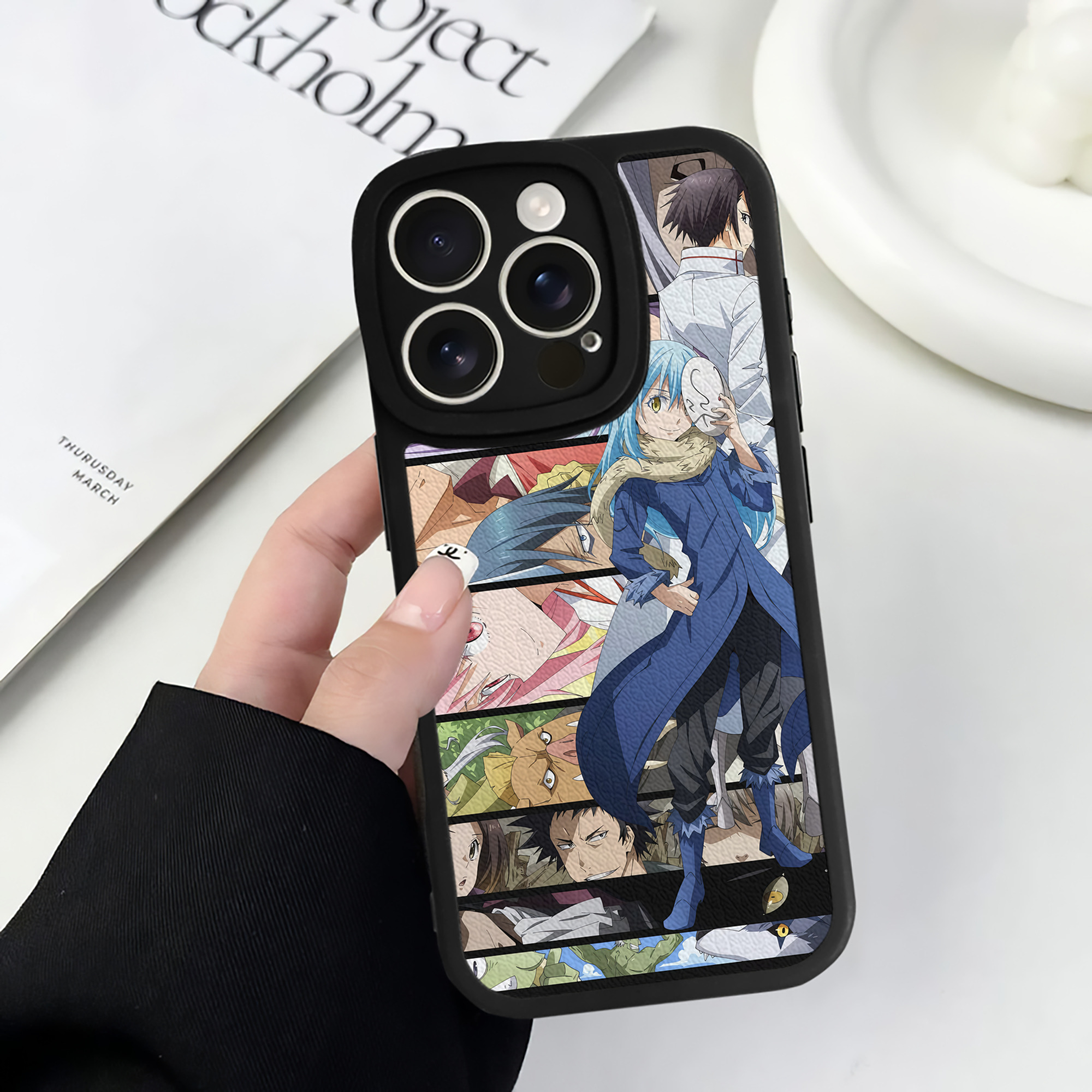 （画像用） 転スラ Regarding Reincarnated to Slime 【iPhone 16シリーズ対応】シリコンスマホケース（レザー調） 材質：シリコン